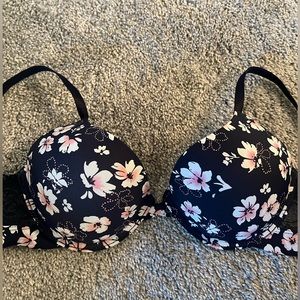 floral padded push up bra size 34B